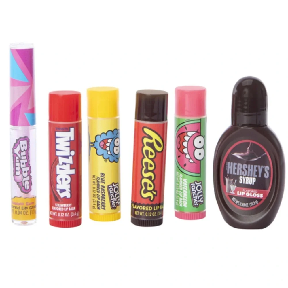 Hershey Candy Scented Lip Balm/ Set of 6 Flavored Lip Balm, Chocolate Lip Balms
